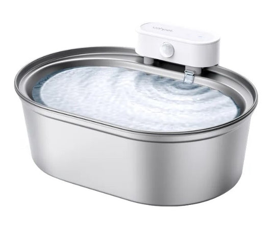 Triple-Stage Cat Water Fountain — Stainless Steel, Whisper-Quiet, 2L